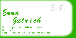 emma gulrich business card